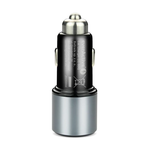 EVERACTIVE ŁADOWARKA SAMOCHODOWA 1 X USB QC3.0, 1 X USB-C PD 83W CZARNA CC-60Q