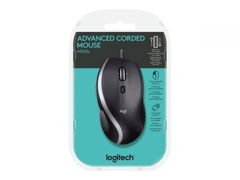 Logitech Logitech | Zaawansowana mysz przewodowa | Mysz optyczna | M500s | Przewodowa | Czarna