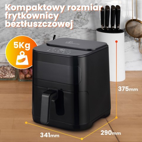 Extralink HOME AIR FRYER 5.2L EU SJ-520 frytkownica Pojedyńczy 5,2 l Frytkownica na gorące powietrze Czarny