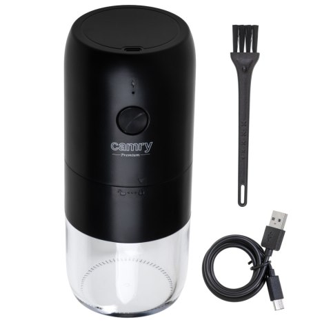 Camry Bezprzewodowy elektryczny młynek do kawy Camry USB | CR 4302 | 25 W | Pojemność ziaren kawy 25-30 g | Czarny