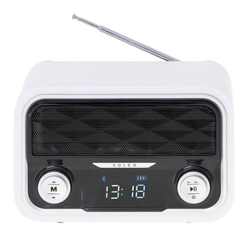 Adler Adler | AD 1185 | Radio Bluetooth | Wejście AUX | Biały