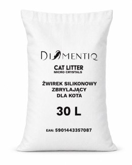 DIAMENTIQ żwirek micro crystals silikonowy, zbrylający dla kota 30l