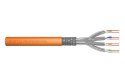 Digitus Kabel instalacyjny kat.7, S/FTP, Cca-s1a d1 a1, AWG 23/1, LSOH, 500m, pomarańczowy, szpula