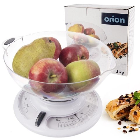 Waga Kuchenna Mechaniczna ze Zdejmowaną Misą do Owoców Warzyw ORION 3 kg