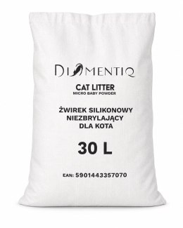 DIAMENTIQ żwirek baby powder silikonowy, niezbrylający dla kota 30l