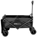 WÓZEK TURYSTYCZNO PLAŻOWY DELUXE SKŁADANY 90x57x73-96CM Z UCHWYTEM CZARNY