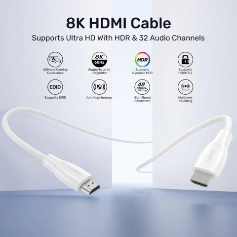 UNITEK KABEL HDMI 2.1 8K HDR BIAŁY 3M