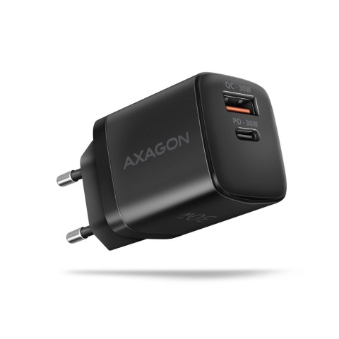 AXAGON AXAGON Sil wallcharger 2x port (USB-A + USB-C), 30W | ACU-PQ30