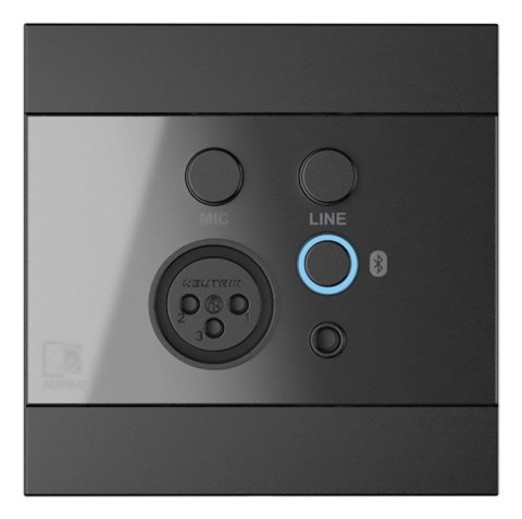 Panel ścienny AUDAC WP225/B, XLR mic + 3,5 mm jack + BT, czarny