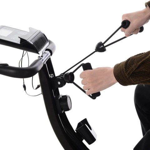 Rower Stacjonarny 2w1 Składany Magnetyczny Czarny PAKO A90-196