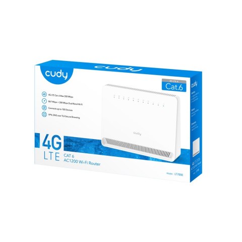 Router bezprzewodowy Cudy LT700E WiFi 5 AC1200 4G LTE Cat6 3xLAN 1xWAN/LAN