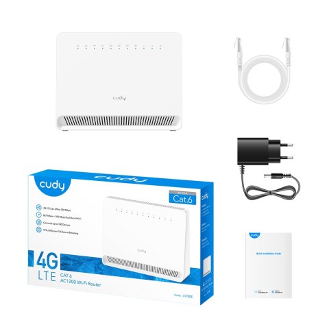 Router bezprzewodowy Cudy LT700E WiFi 5 AC1200 4G LTE Cat6 3xLAN 1xWAN/LAN