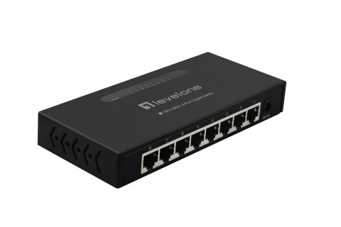 LevelOne GEU-0822 przełącznik sieciowy Nie zarządzany Gigabit Ethernet (10/100/1000) Czarny