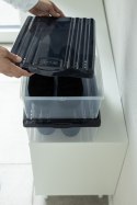 BRANQ Pojemnik Na Buty Antracyt Z Pokrywą Wentylowany Zestaw 2 Szt. 1552