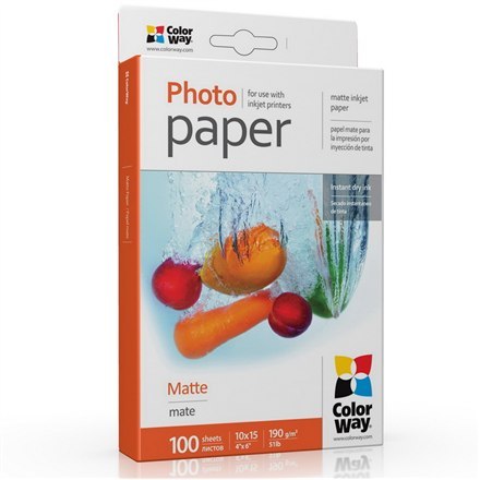 ColorWay ColorWay | 190 g/m² | 10x15 | Matowy papier fotograficzny
