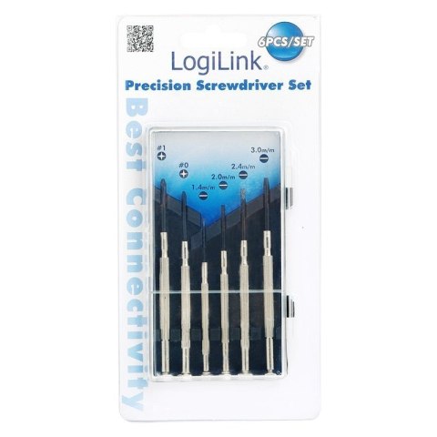 Logilink Zestaw śrubokrętów Logilink | 6 szt. | W zestawie przenośne etui. Zawiera: 1x śrubokręt płaski 1,4 mm, 1x śrubokręt płaski 2,0 m