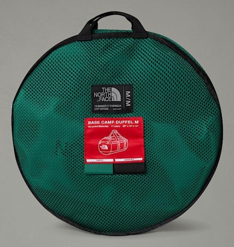 Torba podróżna The North Face Base Camp Duffel M 71L - evergreen/tnf black
