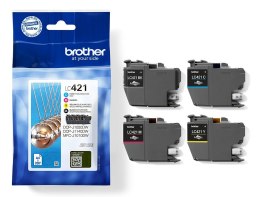 Tusz Brother LC-421VAL PagePack 4 szt. Oryginalny Standardowa wydajność Czarny, Cyjan, Purpurowy, Żółty