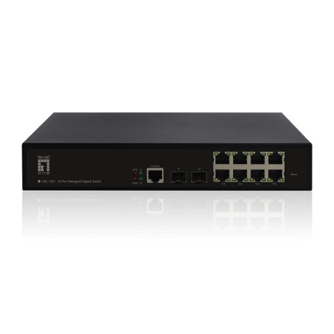 10-portowy zarządzalny przełącznik gigabitowy L2, 2x GE SFP Producent: LEVELONE (GEL-1061V2)