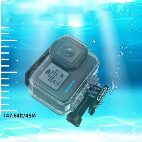 Etui wodoodporne do kamery sportowej GoPro Hero 9 / 10 / 11 / 12 - przezroczyste