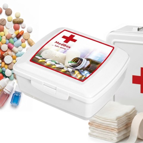BRANQ Organizer Na Leki i Opatrunki MED BOX Biały Plastikowy 0,85L 5940