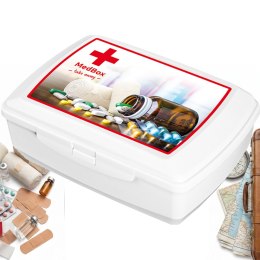 BRANQ Organizer Na Leki i Opatrunki MED BOX Biały Plastikowy 1,35L 5950