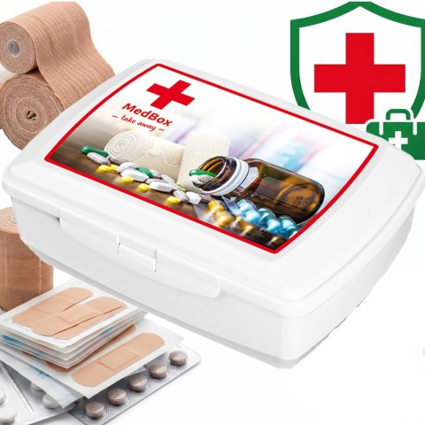 BRANQ Organizer Na Leki i Opatrunki MED BOX Biały Plastikowy 1,35L 5950