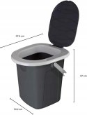 BRANQ Toaleta Turystyczna Wiadro WC Antracyt Z Pokrywą 22L 1306