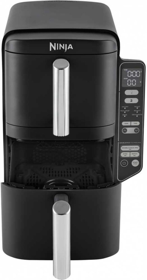 NINJA NINJA Double Stack Vertical Air Fryer with 2 Stacking Drawers | SL300EU | Power 2470 W | Capacity 7.6 L | Black