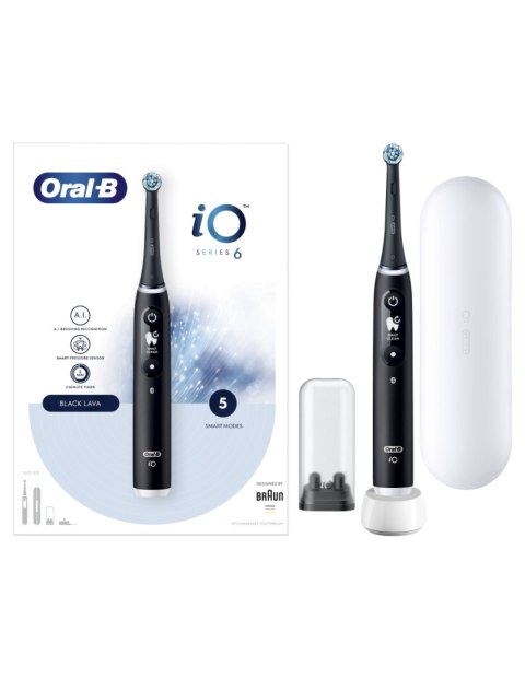 Oral-B Oral-B | Elektryczna szczoteczka do zębów | Seria iO6 | Akumulatorowa | Dla dorosłych | Liczba główek szczoteczki w zestawie 1 |