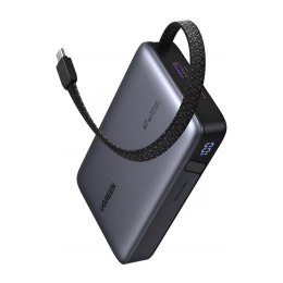 Powerbank UGREEN Powerbank 20000mAh Ugreen PB550 USB + USB-C, 67W, wbudowany kabel, certyfikat CCC (szary) 85166B