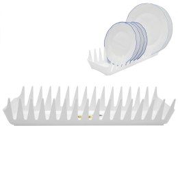 Stojak Ociekacz na 15 Talerzy Plastikowy Biały Organizer 39 cm ORION