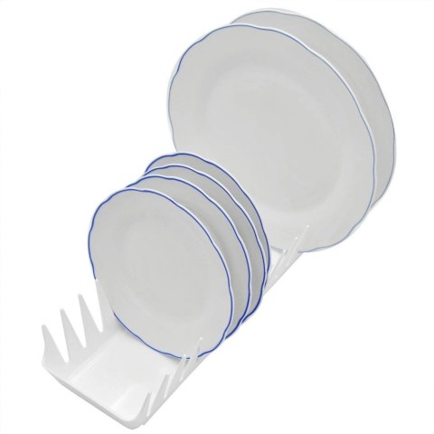 Stojak Ociekacz na 15 Talerzy Plastikowy Biały Organizer 39 cm ORION