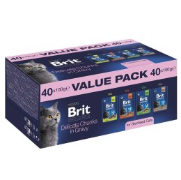 Brit Value pack Sterilised cat mokra karma dla kota 40x100g