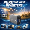 Qoltec Przetwornica napięcia Pure Sine Wave | 12V na 230V | 2000/4000W | LCD | USB | USB-C | Kompatybilna z LiFePO4 GEL AGM