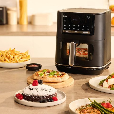 Braun HF 5075 Pojedyńczy Autonomiczny 2000 W Frytkownica na gorące powietrze Czarny, Szary