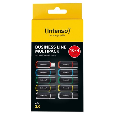 Intenso 3511551 pamięć USB 4 GB USB Typu-A 2.0 Czarny, Czerwony, Zielony, Przezroczysty, Żółty, Niebieski