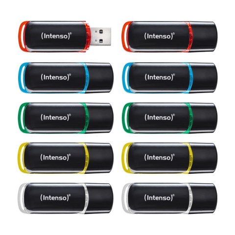 Intenso 3511551 pamięć USB 4 GB USB Typu-A 2.0 Czarny, Czerwony, Zielony, Przezroczysty, Żółty, Niebieski