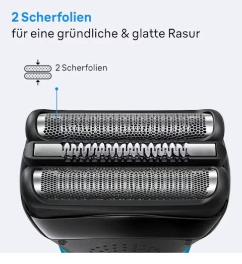 Braun Series 3 310s Golarka foliowa Przycinarka Czarny, Niebieski