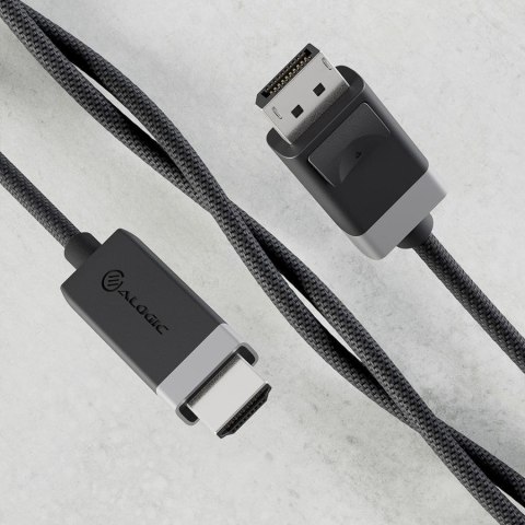 ALOGIC FUDPHD2-SGR adapter kablowy 2 m DisplayPort HDMI Czarny, Szary