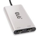 CLUB3D CSV-1586 huby i koncentratory Thunderbolt 3 40000 Mbit/s Srebrny