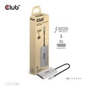 CLUB3D CSV-1586 huby i koncentratory Thunderbolt 3 40000 Mbit/s Srebrny