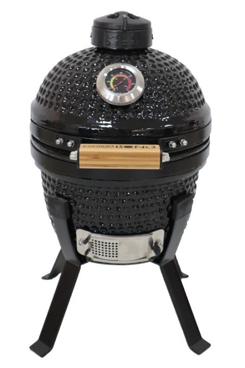 Kamado Bono Picnic Ceramic Grill 13" Kamado barbecue/grill Wózek Węgiel drzewny (paliwo) Czarny