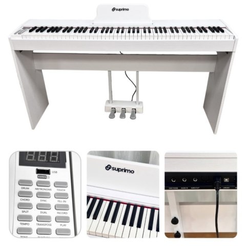 SUPRIMO SDP88 WH pianino cyfrowe stacjonarne białe