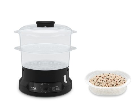 Tefal Minicompact VC139810 szybkowar parowy 2 kosz. Wolnostojący 800 W Czarny