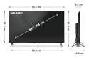 Sharp 43HL4265E Telewizor 109,2 cm (43") 4K Ultra HD Smart TV Wi-Fi Czarny