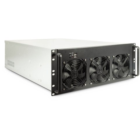 Inter-Tech 4F28 Rack Czarny, Srebrny