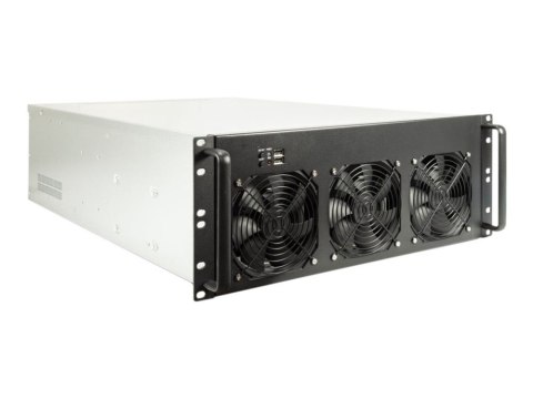 Inter-Tech 4F28 Rack Czarny, Srebrny