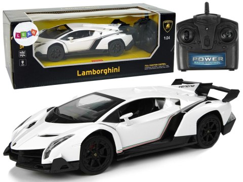ND24_9740 Auto Sportowe R/C 1:24 Lamborghini Veneno Białe 2.4 G Światła 5904204756761 NASZEDZIECI