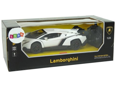 ND24_9740 Auto Sportowe R/C 1:24 Lamborghini Veneno Białe 2.4 G Światła 5904204756761 NASZEDZIECI